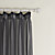  (Two Panels) Mystery Black Visible Sheer Curtains