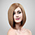  Capless 100% Human Hair Medium Long Brown Straight Wig