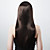  Capless Long Straight Brown Synthetic Wig Side Bang