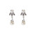  Pearl With Rhinestone Bow Necklace And Earring Set