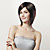  capless curto bob preto 100% huamn cabelo estrondo lado peruca