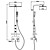  Contemporary Painting Finish Centerset Wall Mount Aluminum Shower Panel with Hand Shower