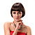  Capless Short Straight Brown Hair Wig