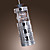  MARIGNANE - Lustre Cristal com 3 Lâmpadas