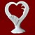 Starfish & Seashells Ceramic Heart Wedding Cake Topper