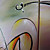  hand-painted pintura a óleo com moldura abstracta esticado - conjunto de 3
