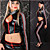  Sexy Black Polyester  Racing Outfit(2 Pieces)