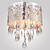  de acero inoxidable elegante 5-luz lámpara colgante de cristal con gotas