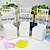  bianco sedia favore box design con carta (set di 12)