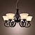  Iron Chandelier with 6 Lights in Antique Style - Upward