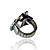  Pretty Alloy Flower Design Crystal Ring Watch