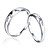 Personlized 925 Silver With Feet Couple's Rings