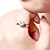  Charming 925 Sterling Silver Platinum Plated Cubic Zirconia Ring