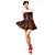  ZHI YUAN Strapless Gather Floral Print Swing Dress(Excl.Belt)(More Colors)