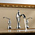  Sprinkle® by Lightinthebox - Solid Brass Chrome Finish Two Handles Widespread Bathroom Sink Faucet