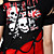  Sexy Cool Short Sleeve Strapless Cotton Punk Lolita T-shirt with Collar(2 Colors)