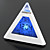  pyramide klokke og farverige ur-hvid (3 * aaa)