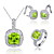  Gorgeous Plata 925 con Rhinestone / Set Joyas para Mujeres Aquamarine incluyendo el collar, pendientes, anillo (más colores)