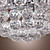  krystal semi flush mount med 3 lys