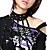 Sexy Cool Short Sleeve Strapless Cotton Punk Lolita T-shirt with Collar(2 Colors)