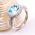  Gorgeous 925 Sterling Silver Platinum Plated Birthstone Ring(More Colors)