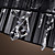  Stylish Crystal Flush Mount with 6 Lights in Black Fabric Shade