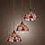  60W E27 Colourful Pendent Light with Shade in Shell Feature and 3 Lights
