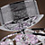  Crystal Semi Flush Mount with 4 Lights in Purple