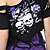  Sexy Cool Short Sleeve Strapless Cotton Punk Lolita T-shirt with Collar(2 Colors)
