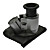  50X 12.8mm Microscope w/ 2-LED White + 1-LED Purple Light - Grey + Black