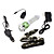  Rechargeable 4-Mode Red and White Warning Torch + 3-Mode Cree R2 LED Flashlight Set
