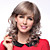  100% Human Hair Capless Medium Curly Hair Wigs