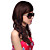  Capless Long Brown Wavy 100% Human Hair Wigs