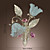  Country Style Wall Light with 2 Lights Floral Design