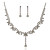  High Quality Czech Rhinestones With Alloy Plated Wedding Jewelry Set,Including Necklace And Earrings