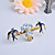 Sailor Style Swallow And Sea Anchor Double Finger Ring