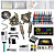  2 Carved Tattoo Machine Guns Kit Liner og Shader
