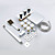  LED Wall Mount Thermostatic Chrome Shower Faucet with BodySprays (Chrome Finish)