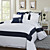  3PCS Splice Stripe 300TC Duvet Cover Set