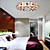  FAIRHAVEN - Lustre Tiffany Cristal com 4 Lâmpadas