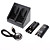  Dual USB Charging Stand/Station/Dock + Battery Pack for Wii/Wii U Remote (Black)