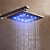  10 tommer messing brusehoved med farve skiftende LED lys