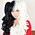 Lolita Curly Wig Inspired by Black and White Mixed Color Ponytail 70cm Punk