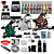  3 Guns Tattoo Kits with Dual Output LCD Power and 20 Color Ink+2 Black Ink