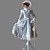  3/4-Length Sleeve Knee-length Green Multiflora Cotton Gothic Lolita Dress