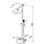  Contemporary Tub Shower Faucet with 8 inch Shower Head + Hand Shower