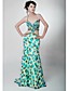  Trumpet / Mermaid Halter  Sweep / Brush Train Chiffon  Evening Dress (FSD0246)