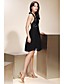  A-line Halter Knee-length Stretch Satin And Chiffon Bridesmaid/ Wedding Party/ Homecoming Dress