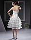  ELPHIA - Vestido de Novia de Organza y Satén