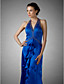  Trumpet/ Mermaid Halter Asymmetrical Taffeta Evening/ Prom Dress (HSX308)
